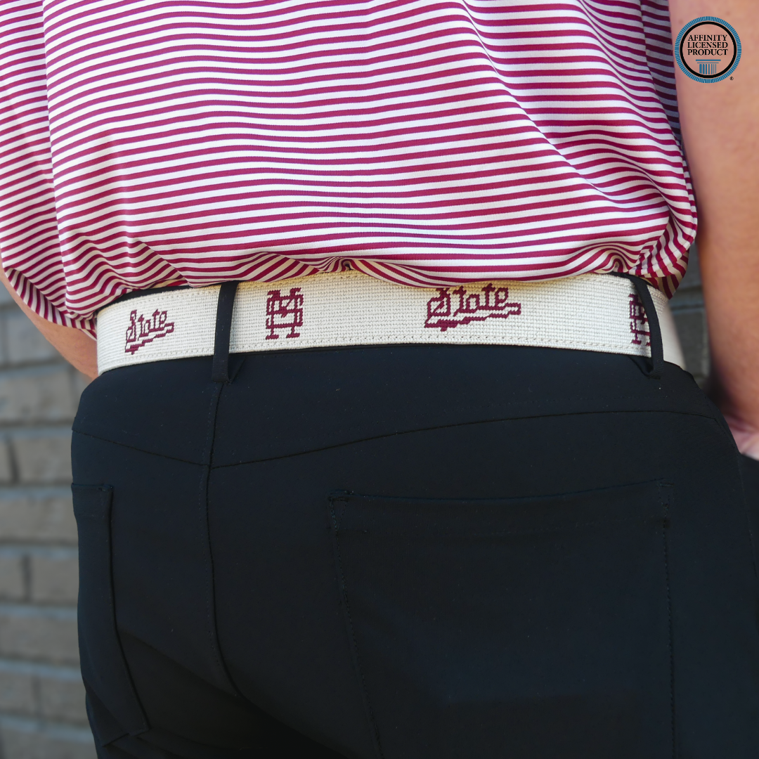 Mississippi State University Grey Needlepoint