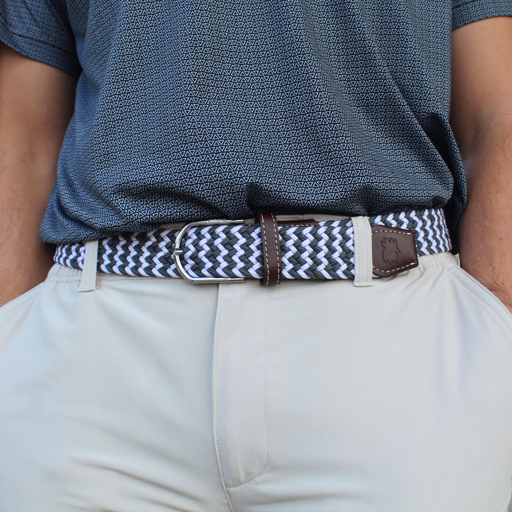 The Aspen Woven Elastic Stretch Golf Belt