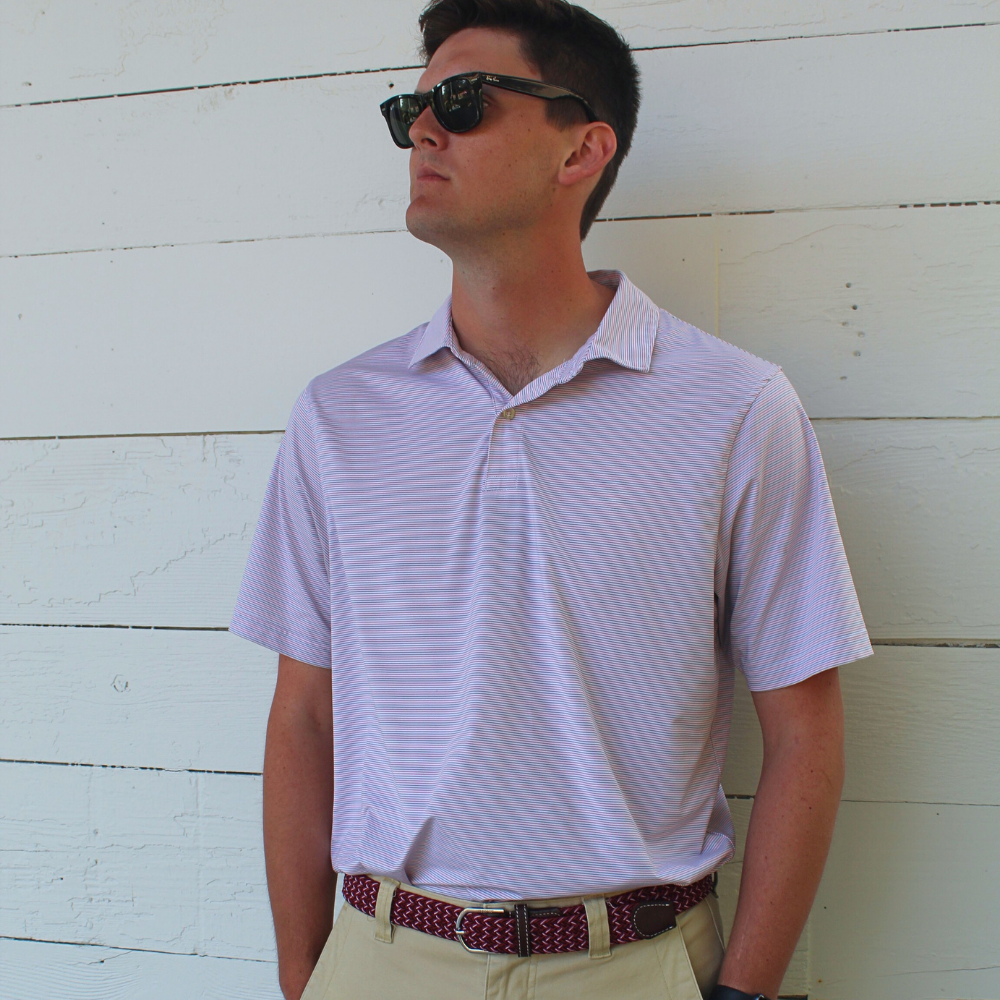 The Beaufort Tri-Color Woven Stretch Golf Belt