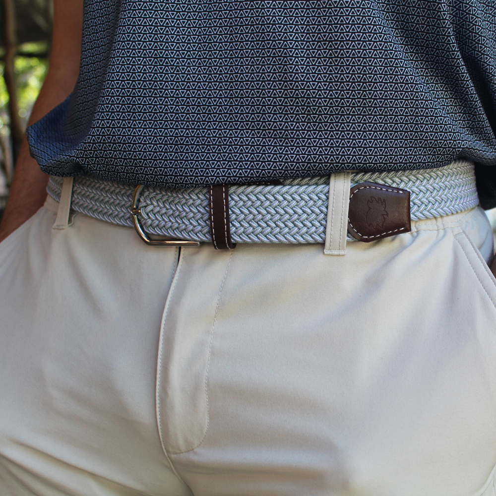 The Kohler Two Toned Woven Elastic Stretch Golf Belt