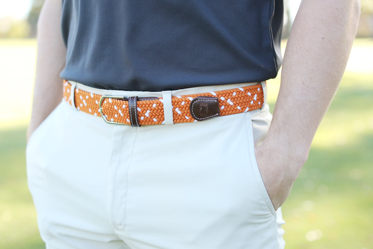The Austin Two Toned Woven Elastic Stretch Belt