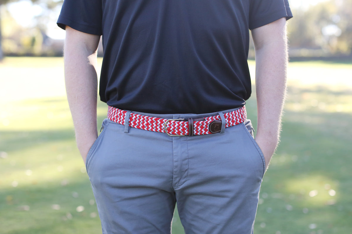 The Dublin Two Toned Woven Elastic Stretch Belt