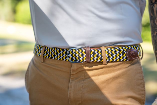 The Chesapeake Two Toned Woven Elastic Stretch Belt- LAST CHANCE