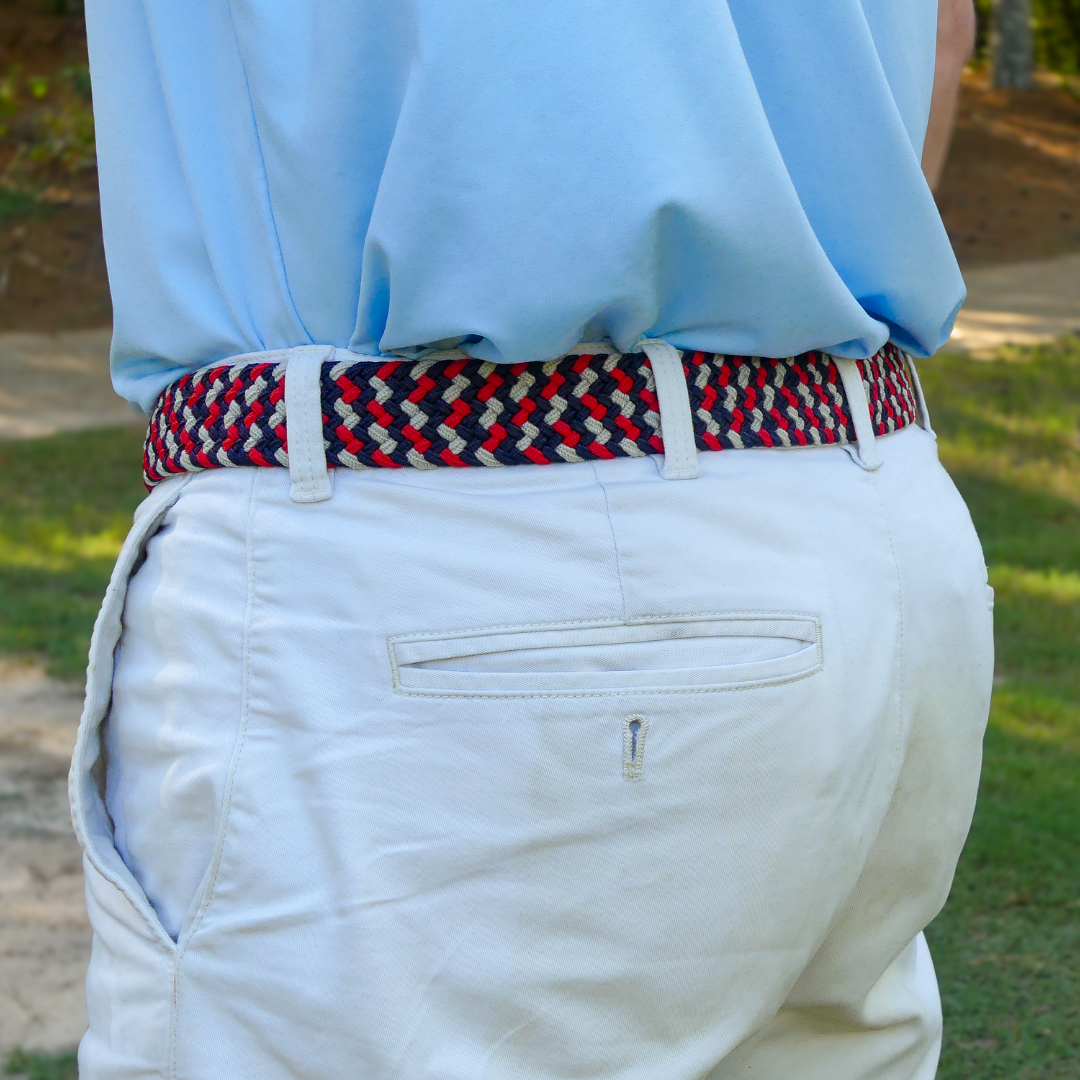 The Oxford Two Toned Woven Elastic Stretch Belt