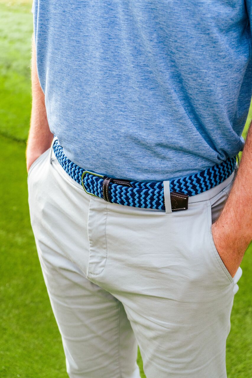 The Nantucket Woven Elastic Stretch Golf Belt