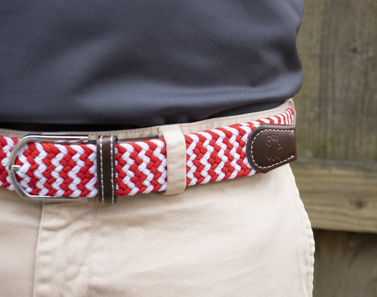 The Charleston Two Toned Woven Elastic Stretch Golf Belt