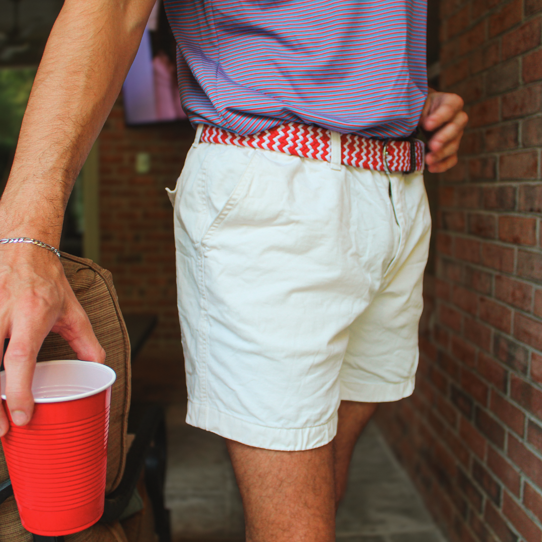 The Charleston Two Toned Woven Elastic Stretch Golf Belt