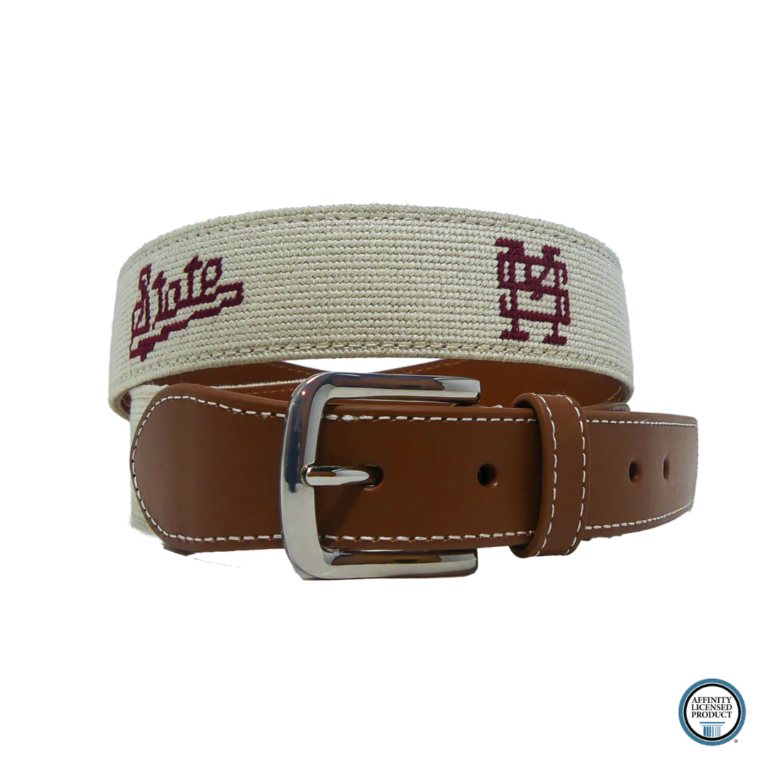 Mississippi State University Grey Needlepoint