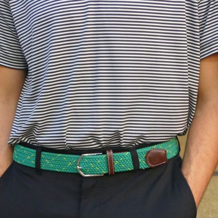 The Aruba Two Toned Woven Stretch Belt