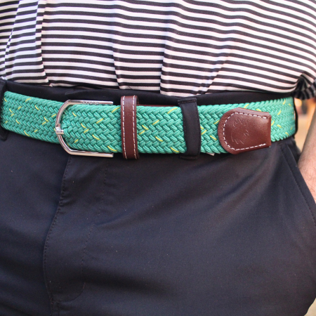 The Aruba Two Toned Woven Stretch Belt
