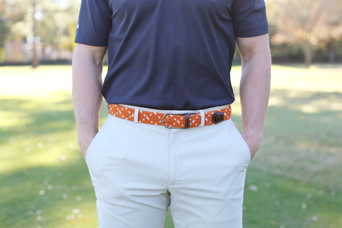 The Austin Two Toned Woven Elastic Stretch Belt