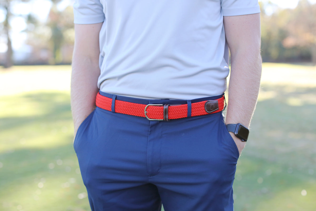 The Coral Gables Solid Woven Elastic Stretch Belt