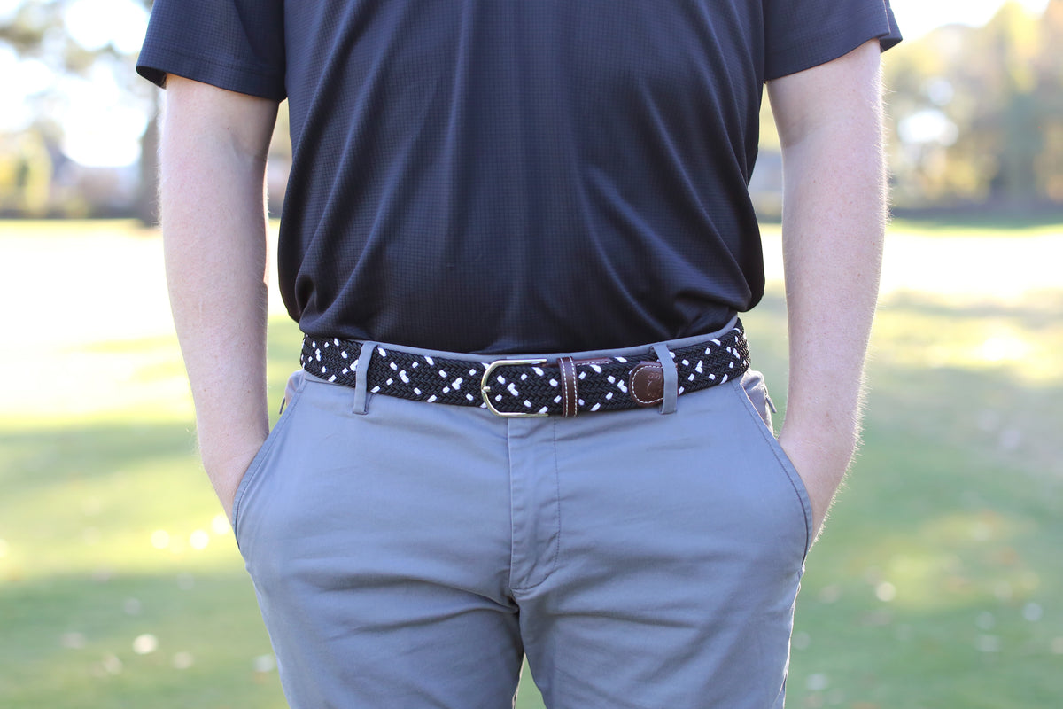 The Oahu Two Toned Woven Elastic Stretch Belt- LAST CHANCE