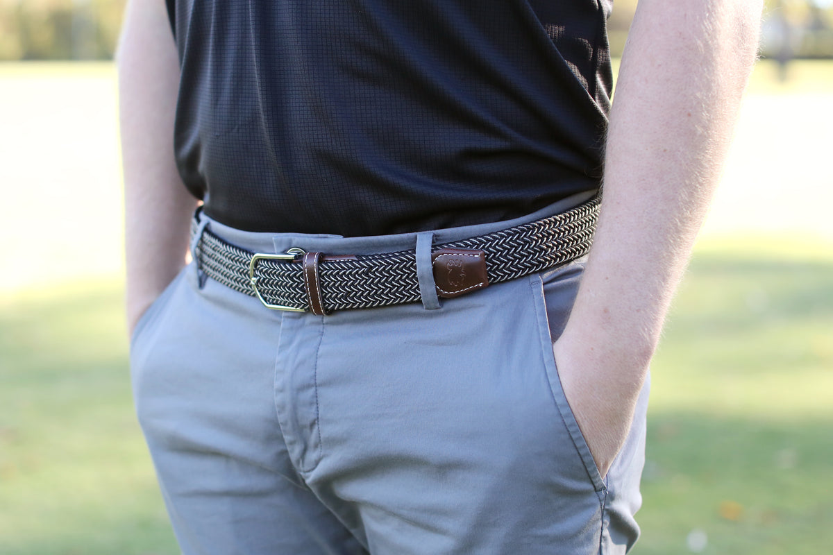 The Maui Two Toned Woven Elastic Stretch Belt