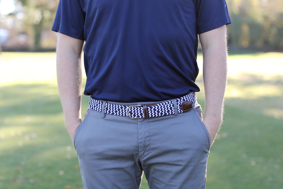 The Cape Cod Two Toned Woven Elastic Belt