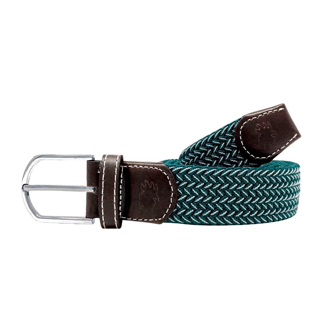 The Bandon Two Toned Woven Elastic Stretch Belt