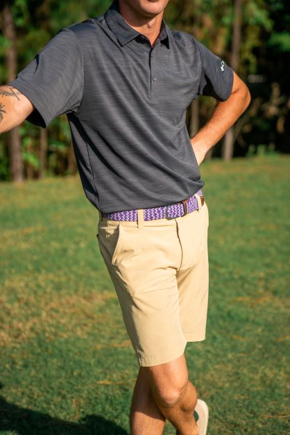 The Colonial Two Toned Woven Elastic Stretch Belt