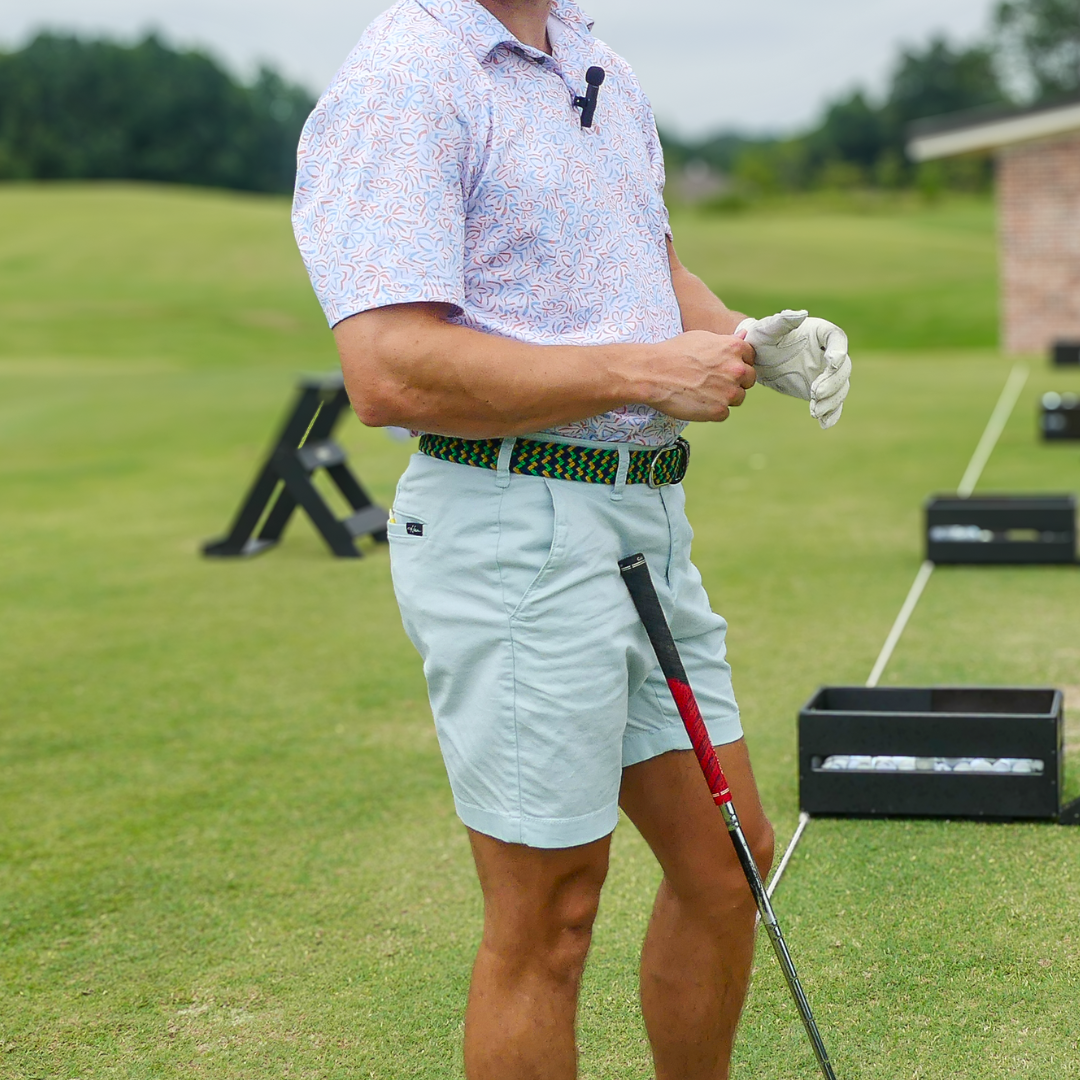 The Limerick Tri-Color Woven Stretch Golf Belt