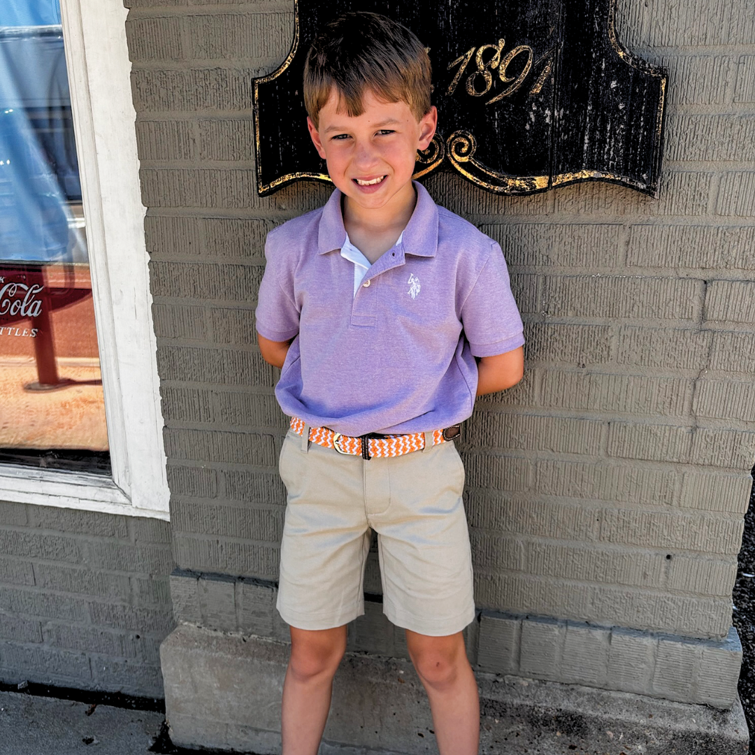 The Lil' Cumberland Kid's Herringbone Woven Stretch Belt- 15% OFF SALE