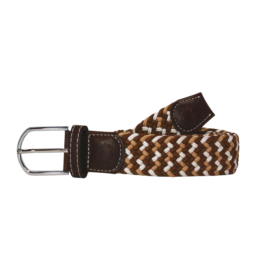 The Marfa Tri-Color Woven Stretch Golf Belt