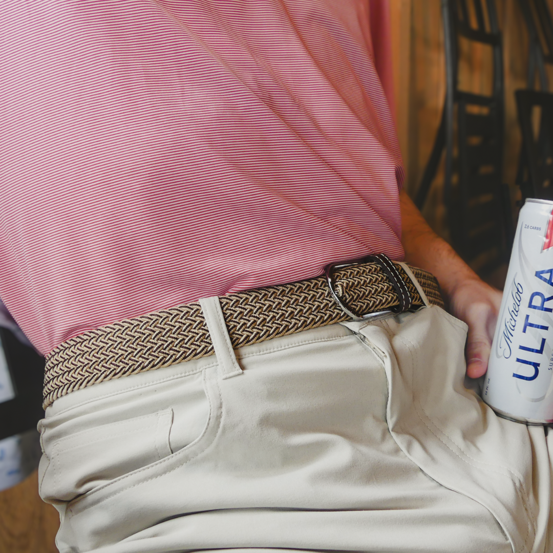 The Tucson Herringbone Woven Elastic Stretch Belt