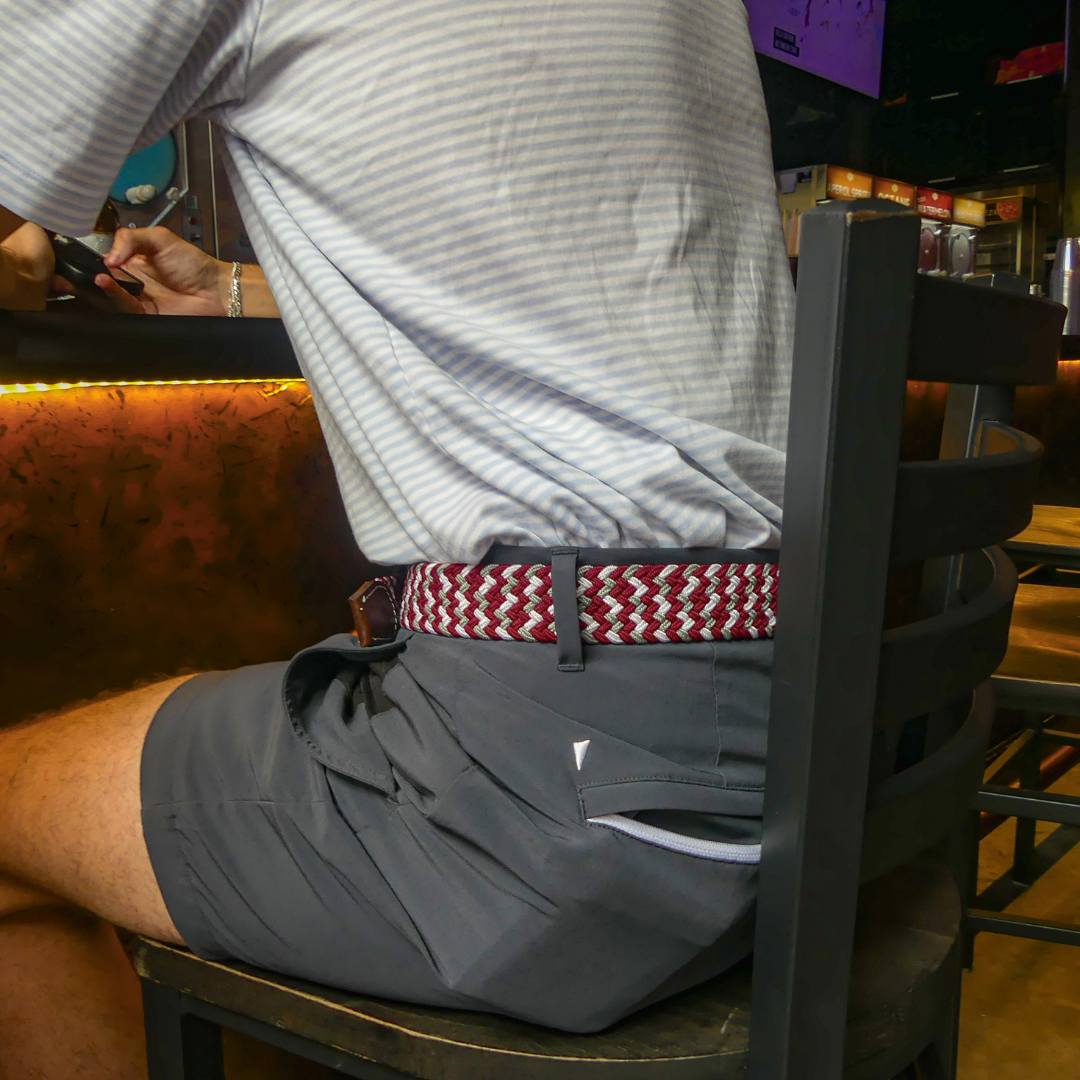 The Santa Fe Two Toned Woven Elastic Stretch Golf Belt