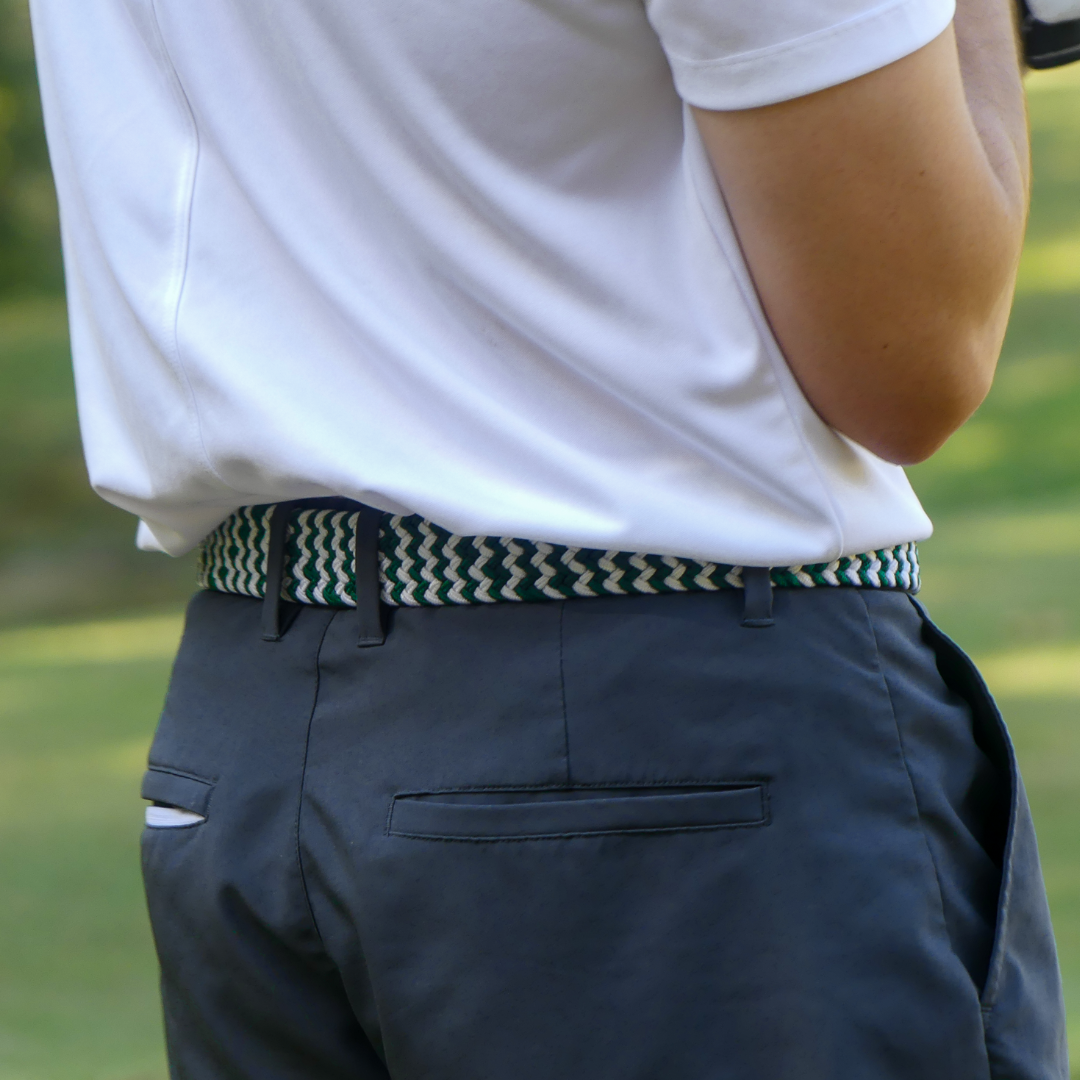 The La Jolla Two Toned Woven Elastic Stretch Belt
